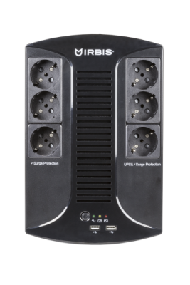 Источник бесперебойного питания IRBIS UPS Personal plus  800VA/480W, AVR, 6xSchuko outlets(6 w battery support), 1 year warranty (ISBR800E)