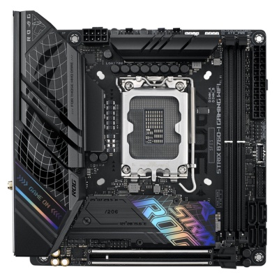 Материнская плата ASUS ROG STRIX B760-I GAMING WIFI, LGA1700, B760, 2*DDR5, HDMI+DP, 4xSATA3 + RAID, M2, Audio, Gb LAN, USB 3.2, USB 2.0, mITX; 90MB1D90-M0EAY0 (ROG STRIX B760-I GAMING WIFI)
