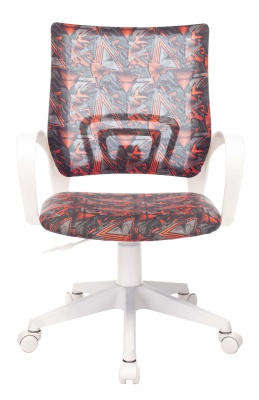 Кресло детское Бюрократ KD-W4 черный/красный красный кристалл крестовина пластик белый пластик белый