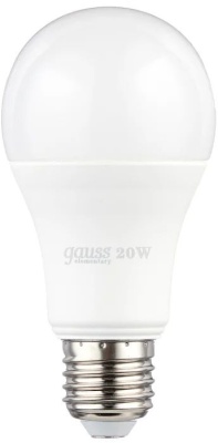 Лампа светодиодная Gauss Elementary 20Вт цок.:E27 груша 220B 3000K св.свеч.бел.теп. A60 (упак.:10шт) (23219)