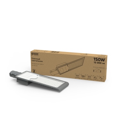 Светильник светодиодный уличный консольный LED ДКУ-150 Вт 15000 Лм 5000К IP65 190-250 В КСС Ш 546х170х67 мм Avenue Gauss Gauss 629534305