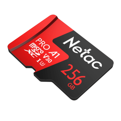 Носитель информации Netac P500 Extreme Pro MicroSDXC 256GB V30/A1/C10 up to 100MB/s, retail pack card only (NT02P500PRO-256G-S)