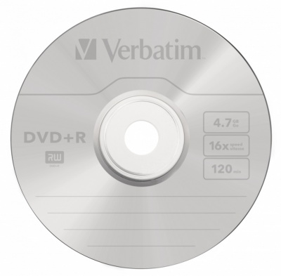 Диск DVD+R Verbatim 4.7Gb 16x Cake Box (25шт) (43500)
