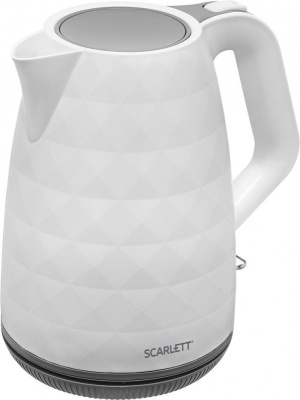 Чайник электрический Scarlett SC-EK18P49 1.7л. 2200Вт белый/серый (корпус: пластик)