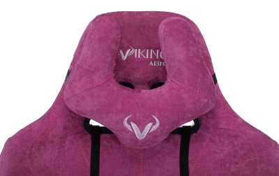 Кресло игровое Бюрократ VIKING KNIGHT Fabric малиновый Light-15 с подголов. крестовина металл