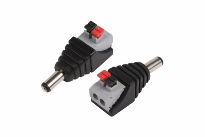 Rexant (14-0314-2) РАЗЪЁМ  питания штекер  2.1х5.5  с быстрозажимной колодкой  (блистер)