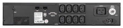 ИБП SPR-2000, линейно-интерактивный, 2000 ВA, 1600 Вт, LCD, Rack/Tower, 8 розеток IEC320 C13 и 1 розетка C19 с резервным питанием, USB, RS-232, слот под SNMP карту, защита RJ45, ШхГхВ 428x431x84 мм 22.5 кг Powercom Smart Kong Pro+ SPR-2000 LCD