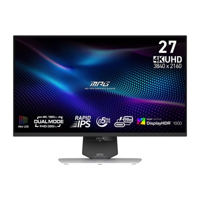 Монитор 27" MSI MPG 274URDFW E16M белый (Rapid IPS, 3840x2160/1920x1080, HDMI+HDMI+DP+Type C (98W), 0.5 ms, 178°/178°, 400 cd/m, 1000:1, 160Hz/320Hz)