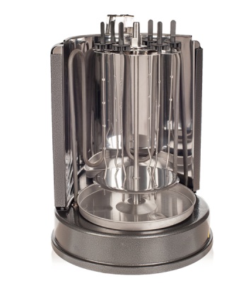 Шашлычница электрическая Kitfort KT-1404 1000Вт серебристый