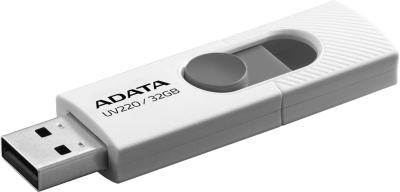 Флеш накопитель 32GB A-DATA UV220, USB 2.0, белый/серый