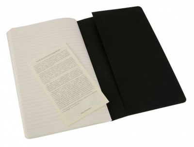 Блокнот Moleskine CAHIER JOURNAL QP316 Large 130х210мм обложка картон 80стр. линейка черный (3шт)