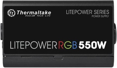 Блок питания Thermaltake ATX 550W Litepower RGB 550 (24+4+4pin) APFC 120mm fan color LED 5xSATA RTL