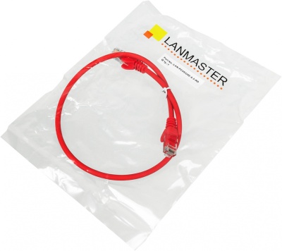 Патч-корд Lanmaster utp LAN-PC45/U5E-0.5-RD вилка RJ-45-вилка RJ-45 кат.5е 0.5м красный LSZH (уп.:1шт)