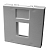 Вставка 45x45мм без шторок для Кейстоуна (LAN-SIP-23R-WH)