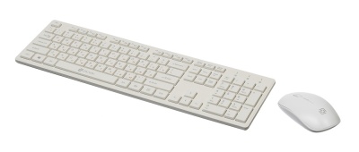 Клавиатура + мышь Оклик 240M клав:белый мышь:белый USB беспроводная slim Multimedia