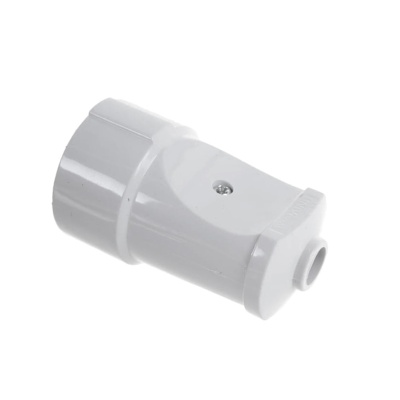 Штепсель с заземлением белый 16А 250В (еврослот)