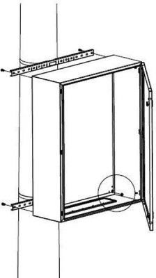 Комплект крепления на столб для навесных и клеммных корпусов, ширина корпуса 300 мм DKC R5FB300