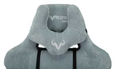 Кресло игровое Бюрократ VIKING KNIGHT Fabric серо-голубой Light-28 с подголов. крестовина металл