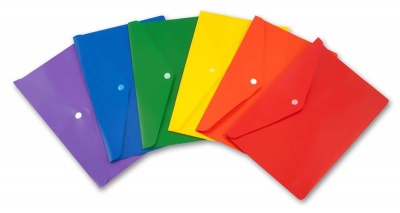 Конверт на кнопке Бюрократ -PK803ANGRN A4 непрозрачный пластик 0.18мм зеленый