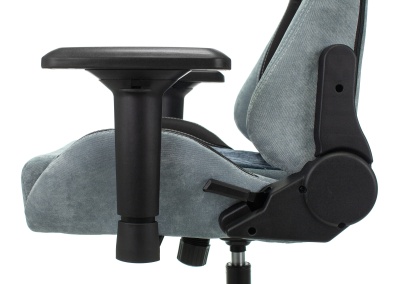 Кресло игровое Бюрократ VIKING 7 KNIGHT Fabric синий текстиль/эко.кожа с подголов. крестовина металл