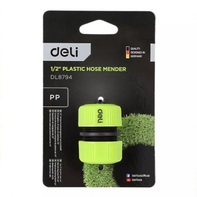 Муфта-соединитель для поливочных шлангов 1/2'' Deli DL8794  ударопрочный пластик