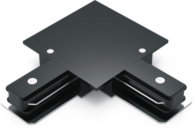 Коннектор для встраиваемых трековых шинопроводов угловой (L) черный однофазный Gauss Gauss TR133