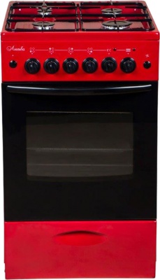 Плита Газовая Лысьва ГП 400 МС-2у вишневый (без крышки) реш.чугун