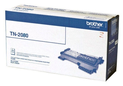 Картридж лазерный Brother TN2080 черный (700стр.) для Brother HL2130/DCP7055