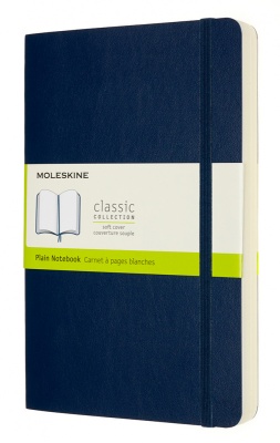 Блокнот Moleskine CLASSIC SOFT EXPENDED QP618EXPB20 Large 130х210мм 400стр. нелинованный мягкая обложка синий сапфир
