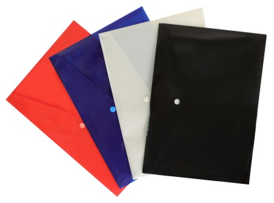 Конверт на кнопке Бюрократ DeLuxe DL801MILK/1 A4 пластик 0.18мм молочный