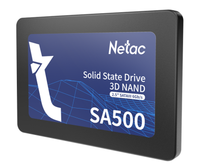 Ssd накопитель Netac SSD SA500 2.5 SATAIII 3D NAND 128GB, R/W up to 500/400MB/s, 3y wty (NT01SA500-128-S3X)