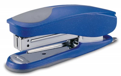 Степлер Kw-Trio 5516BLU Half-strip Pollex 24/6 26/6 (20листов) встроенный антистеплер синий 105скоб