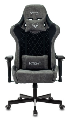 Кресло игровое Бюрократ VIKING 7 KNIGHT Fabric черный текстиль/эко.кожа с подголов. крестовина металл