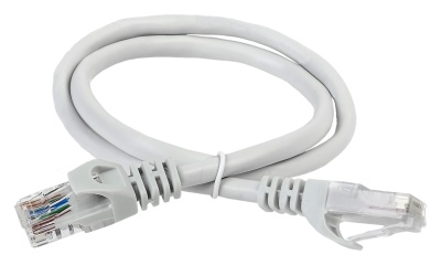 Коммутационный шнур ITK (патч-корд), кат.5Е UTP, 1м, серый (PC01-C5EU-1M)