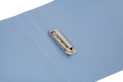 Папка метал.зажим Бюрократ Gems GEM07CAZURE A4 пластик 0.7мм торц.карм с бум. встав голубой топаз