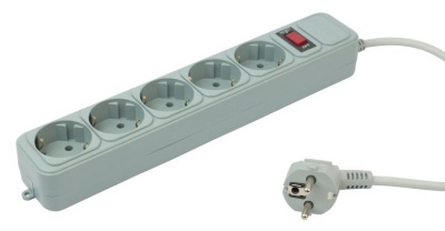 Сетевой фильтр PC Pet AP01006-3-G 3м (5 розеток) серый (пакет ПЭ)