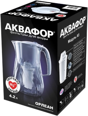 Кувшин Аквафор Орлеан черный 4.2л.