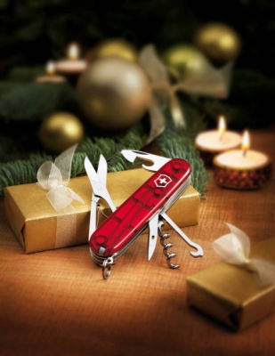 Нож перочинный Victorinox Climber (1.3703.T) 91мм 14функций красный полупрозрачный карт.коробка