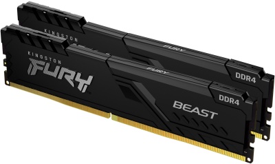 Модуль памяти Kingston 32GB 3200МГц DDR4 CL19 DIMM (Kit of 2) FURY Beast Black