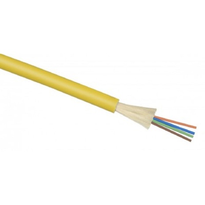 Cabeus TB-A-9-08T-E-K-LSZH-IN-25 Кабель волоконно-оптический 9/125 одномодовый, 8 волокон, плотное буферное покрытие (tight buffer), для внутренней прокладки (-25C ~ +50), LSZH, желтый