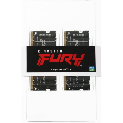 Оперативная память Kingston SO-DIMM DDR 5 DIMM 16Gb PC38400, 4800Mhz, Kingston FURY Impact, CL38 (Kit of 2) (KF548S38IBK2-16) (retail)