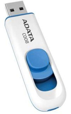 Флеш накопитель 16GB A-DATA Classic C008, USB 2.0, Белый