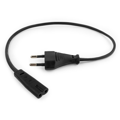 Кабель питания Cablexpert аудио/видео 0,5м, CEE 7/16 - C7, VDE, 2-pin, 2х0,75, черный, пакет (PC-184-VDE-0.5M)