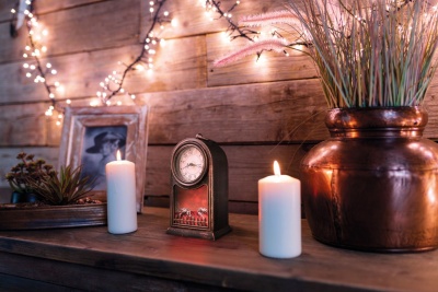 Светильник Neon-Night Home Старинные часы фор.:камин 3лам. ПВХ/медь (511-021)