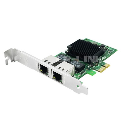 LREC9222HT Ethernet-адаптер LR-LINK 9222HT, Intel I350-AM2, двойной порт RJ45, сетевая карта PCI-Ex1, 10/100/1000 Мбит/с (302472)
