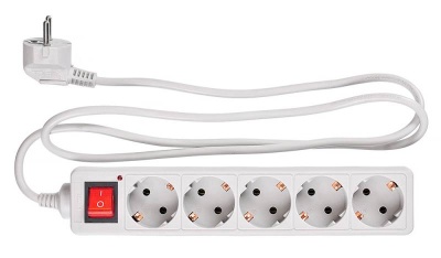 Сетевой фильтр Buro 500SL-1.5-G 1.5м (5 розеток) серый (пакет ПЭ)