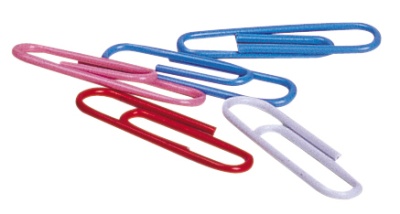 Скрепки Deli E0024 пластиковая оболочка 29мм ассорти (упак.:100шт) пластиковая коробка