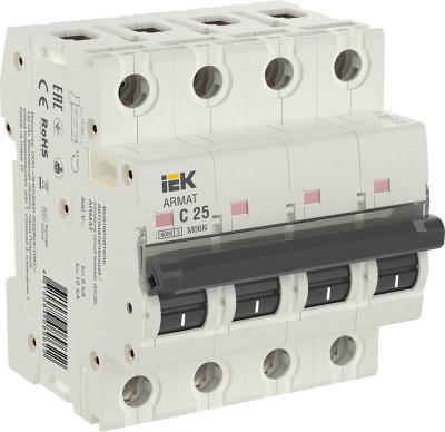 IEK AR-M06N-4-C025 ARMAT Авт. выкл. M06N 4P C 25А