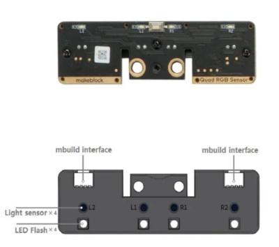 Датчик линии и цвета Quad RGB Sensor