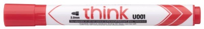 Маркер для досок Deli EU00140 Think круглый пиш. наконечник 2мм красный